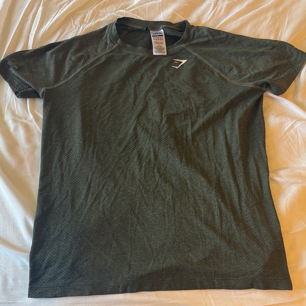 Gymshark women’s Short Sleeve Training Tee — Dark Green